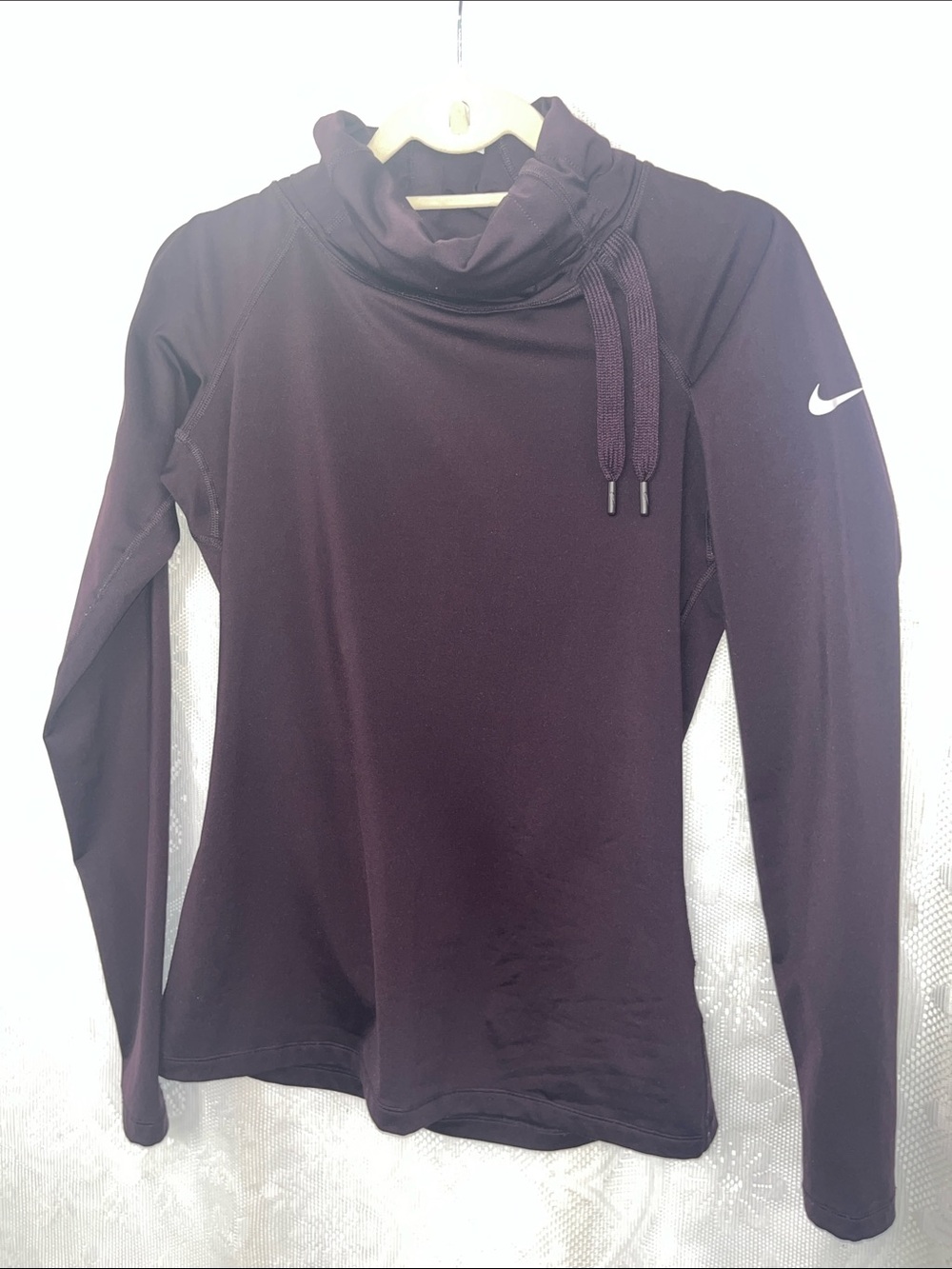 Nike Funnel Neck Pullover Hoodie - Plum L